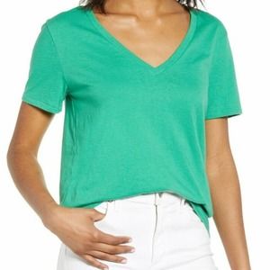 BP v neck short sleeve T-shirt Ming green NWT XXS